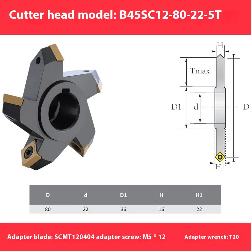 2086-Internal and external chamfering disc milling cutter head 45 degree positive and negative dovetail V-groove chamfering cutter head side milling upper and lower chamfering cutterhead Shandong Denso Pricision Tools Co.,Ltd.